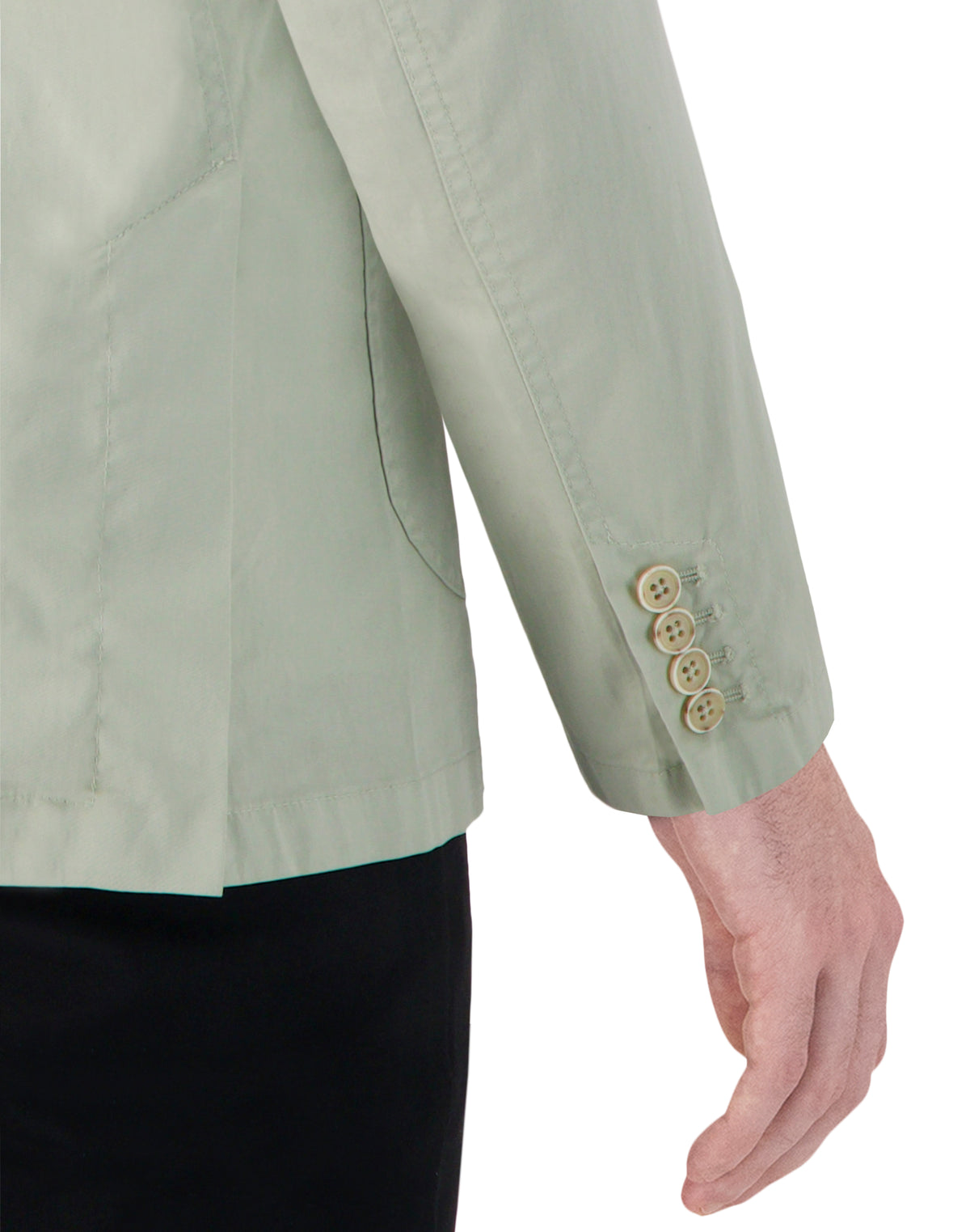 Modern Fit Single Breasted Unlined Garment Dyed Sport Coat in Light Khaki