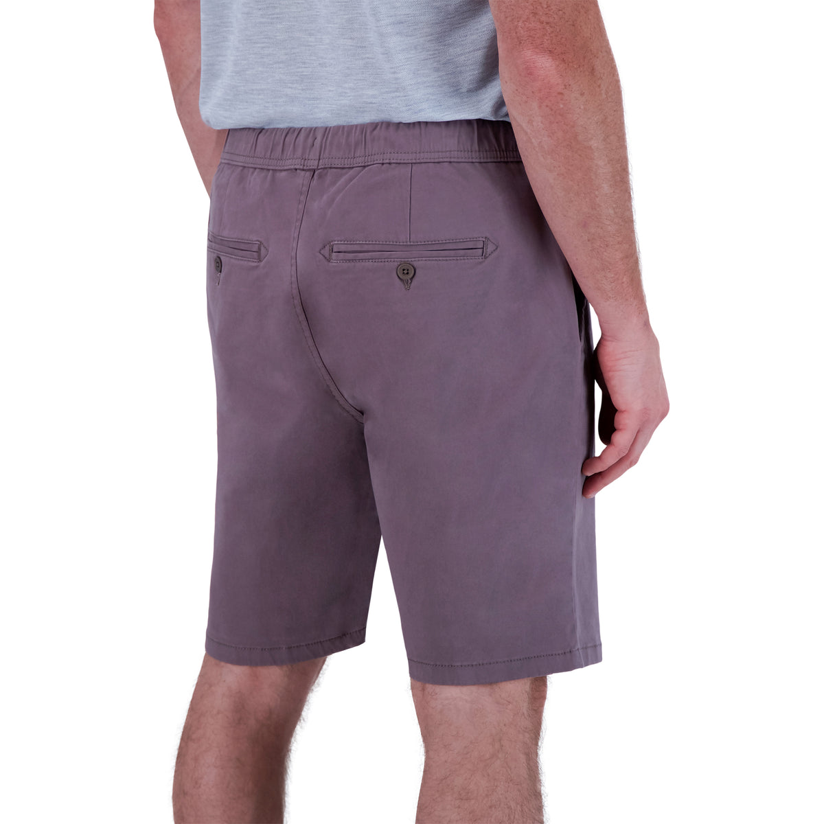 Maroon Twill Drawcord Waistband Shorts