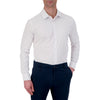 Men’s 4-Way Stretch Performance Dress Shirt With Herringbone Texture