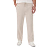Men’s Solid Linen Blend Woven Pants With Elastic Waist