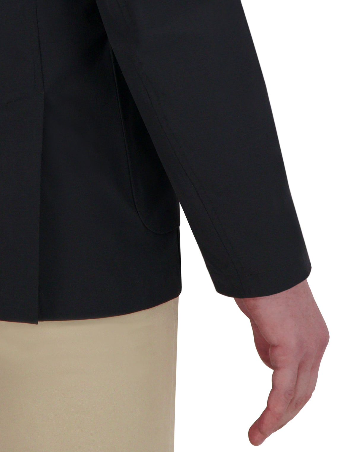 Modern Fit Performance Packable Woven Sport Coat in Black