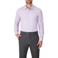 Men’s Lavender Geo Print 4-Way Stretch Long Sleeve Dress Shirt