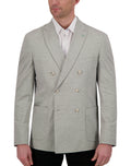 Modern Fit Double Breasted 1/2 Lined Sport Coat in Light Grey