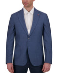 Modern Fit Single Breasted 1/2 Lined Sport Coat in Denim Blue