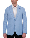 Modern Fit Single Breasted 1/2 Lined Sport Coat in Light Blue