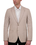 Modern Fit Single Breasted 1/2 Lined Sport Coat in Tan