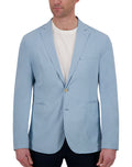 Modern Fit Single Breasted Unlined Garment Dyed Sport Coat in Sky Blue
