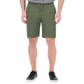 Model Front View of Cotton Stretch Chino Shorts in Green