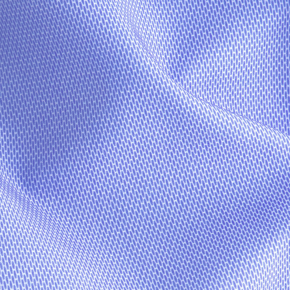 Material of Long Sleeve 4-Way Dress Shirt with Square Print in Blue
