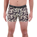 Model Front View of Boxer Underwear in Camo Print
