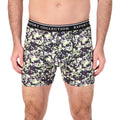 Model Front View of Boxer Underwear in Camo Print