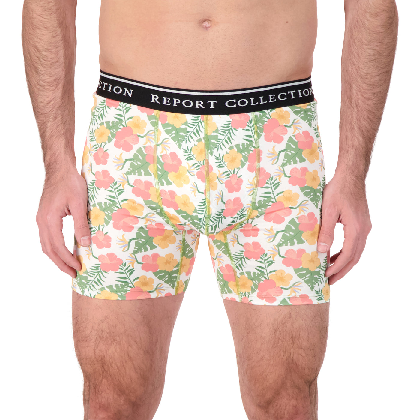 Two Pack Boxer Underwear in Floral Print & Olive – Report Collection