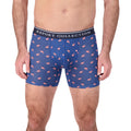 Model Front View of Boxer Underwear in Flamingo Print
