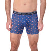 Model Front View of Boxer Underwear in Flamingo Print