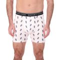 Model Front View of Boxer Underwear in Pineapple Print