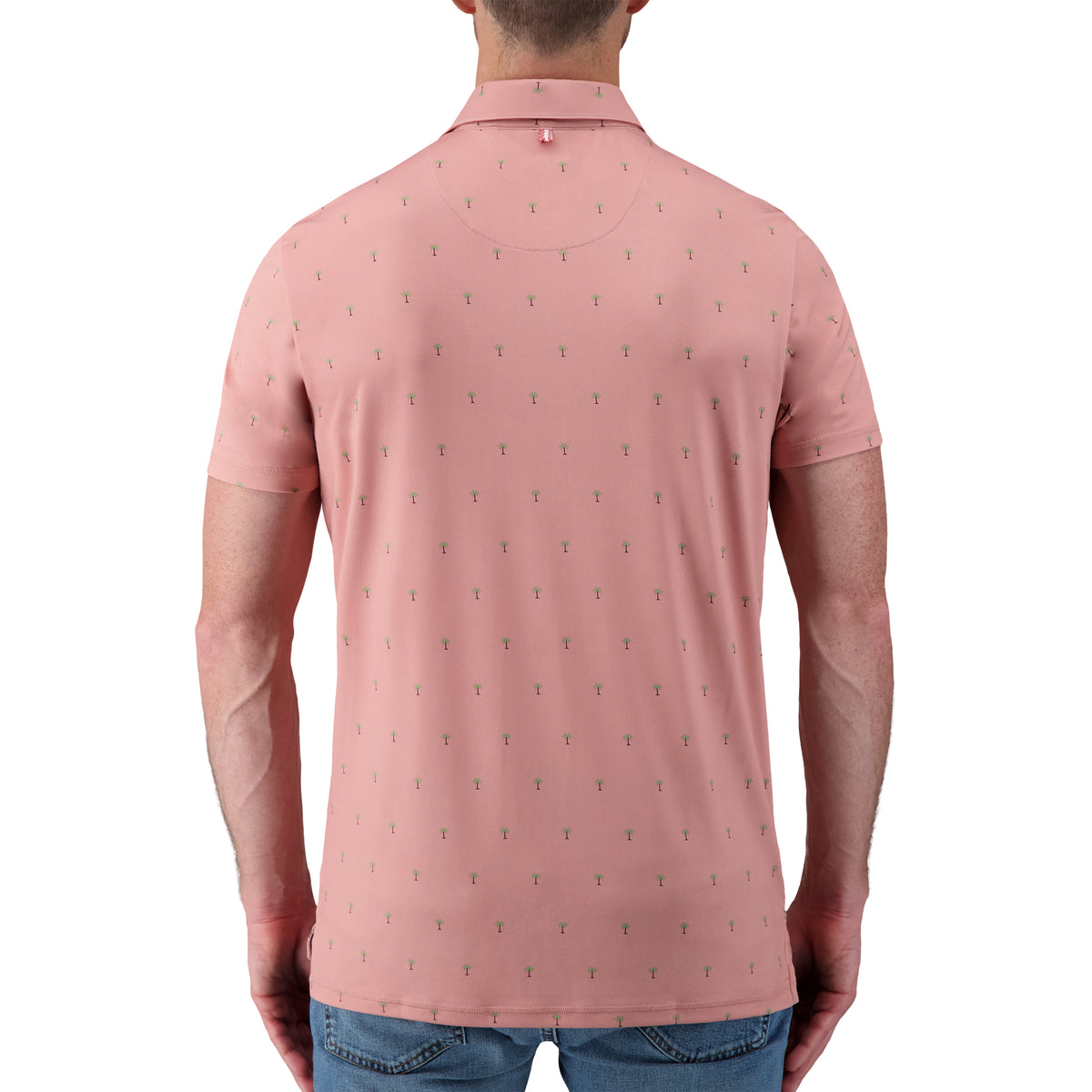 Pink Palm Tree Performance Polo