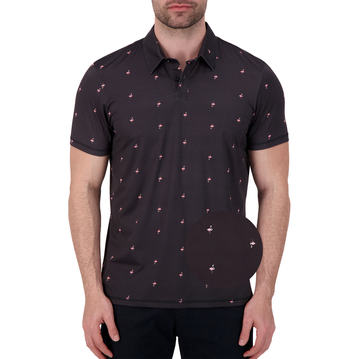 Black Flamingo Performance Polo