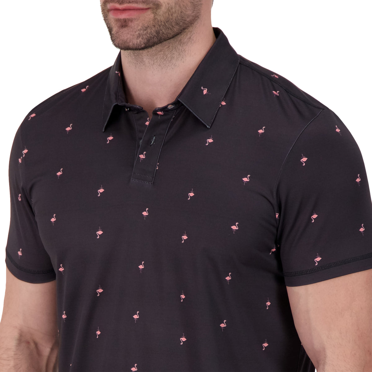 Black Flamingo Performance Polo