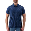 Navy Palm Tree Performance Polo