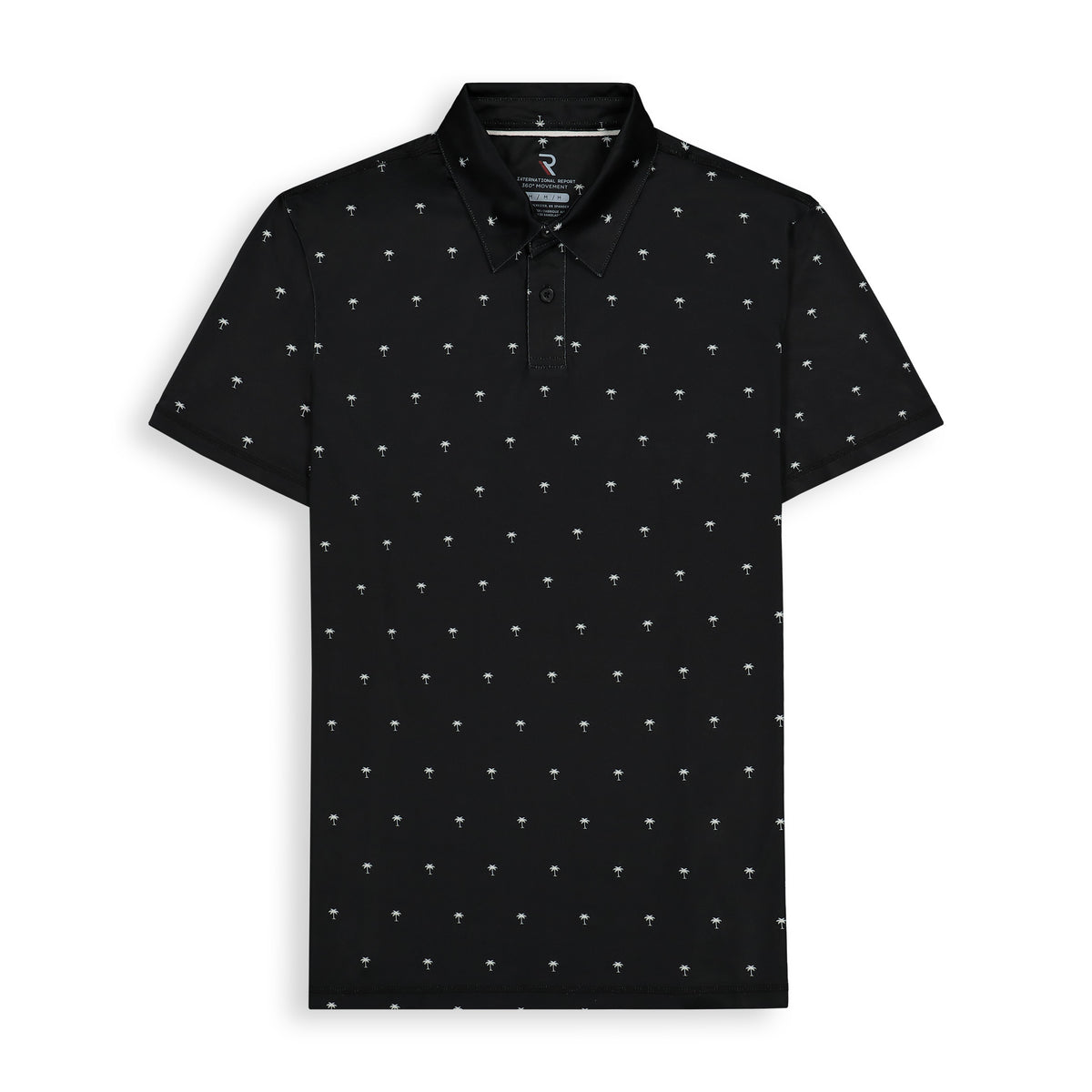 Black Palm Tree Performance Polo