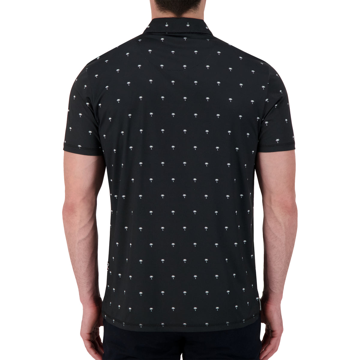 Black Palm Tree Performance Polo