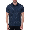 Navy Palm Tree Performance Polo