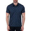 Navy Palm Tree Performance Polo