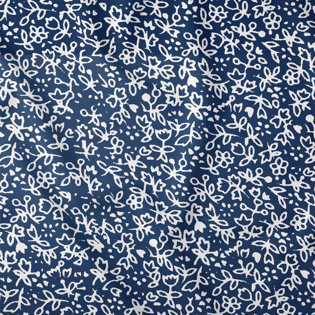 Navy Floral Performance Shirt