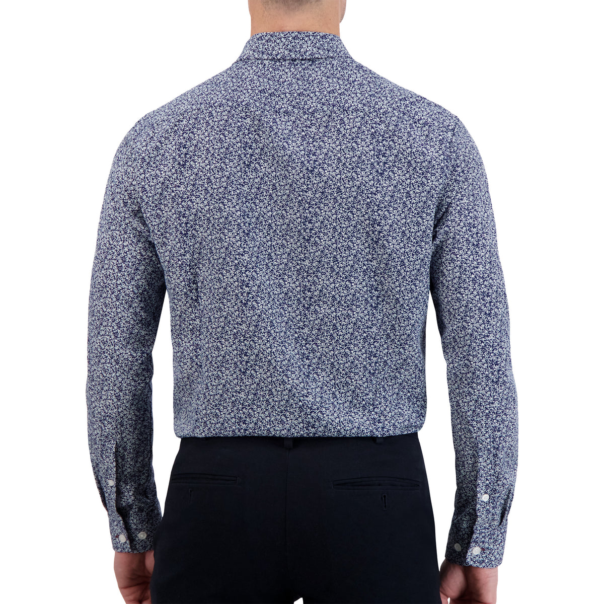 Navy Floral Performance Shirt