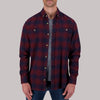 Recycled Flannel Plaid Over Shirt in Wine