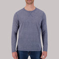 Long Sleeve Cotton/Poly Crew Neck Grindal Knit in Violet