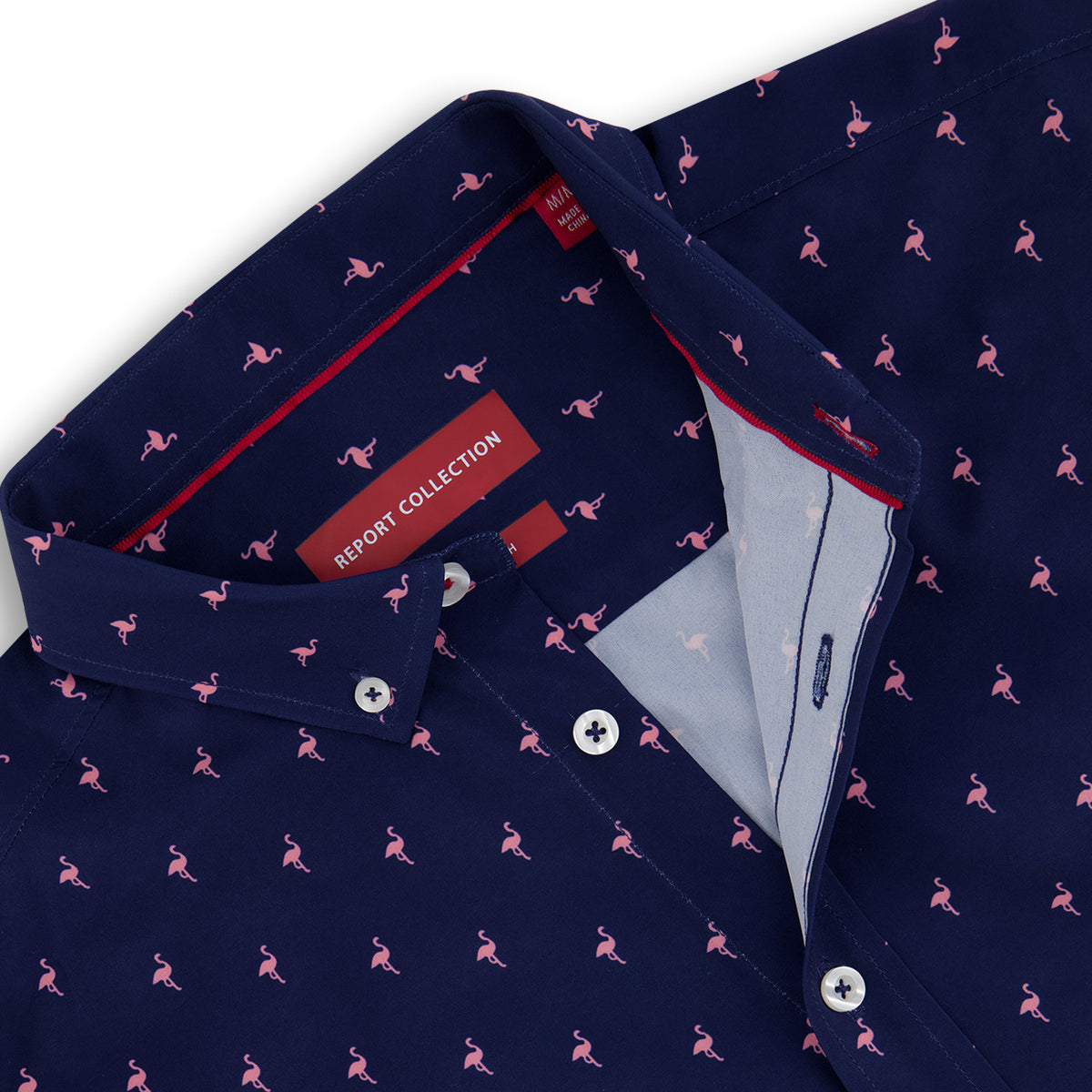 Navy Flamingo Recycled Shirt