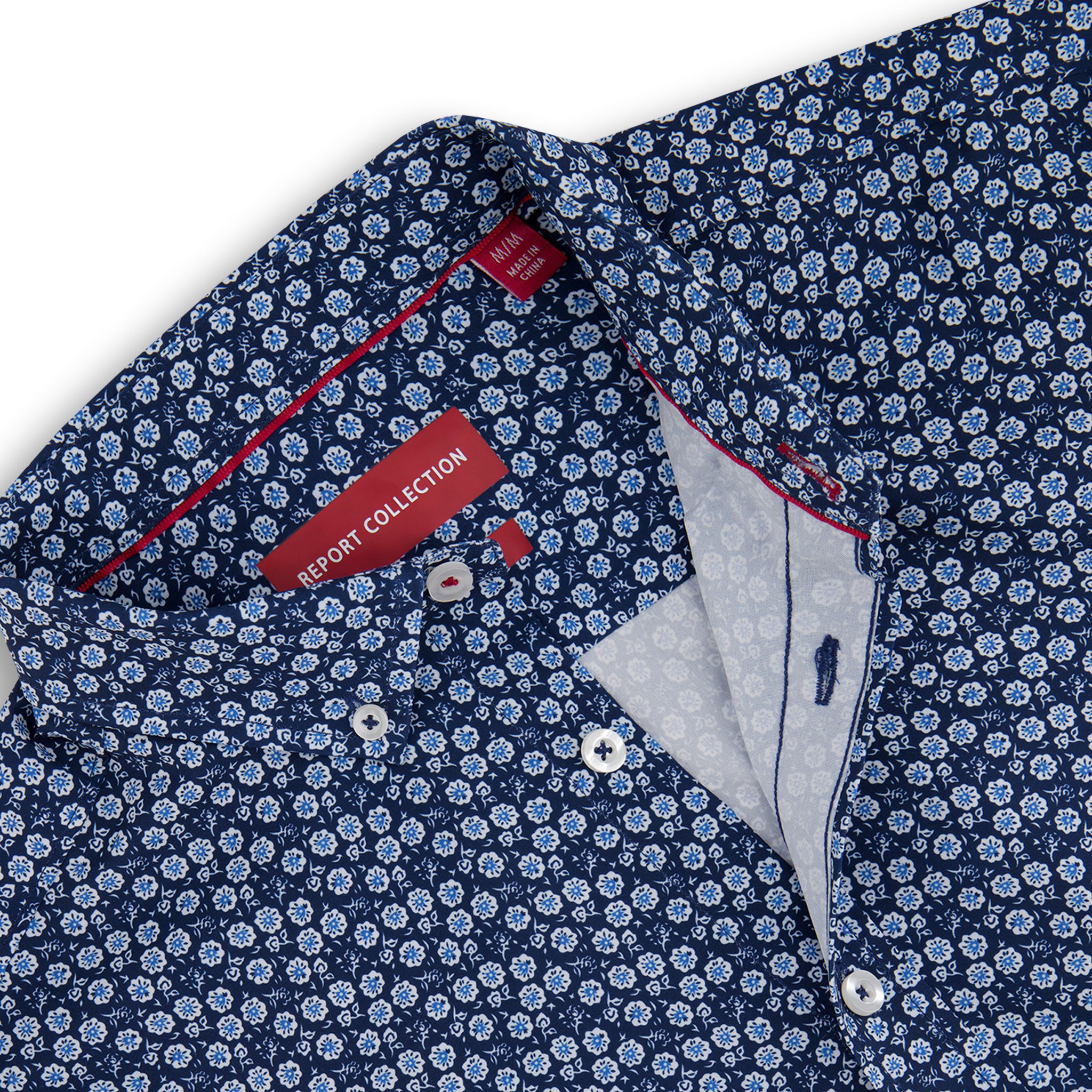 Navy Floral Recycled Shirt