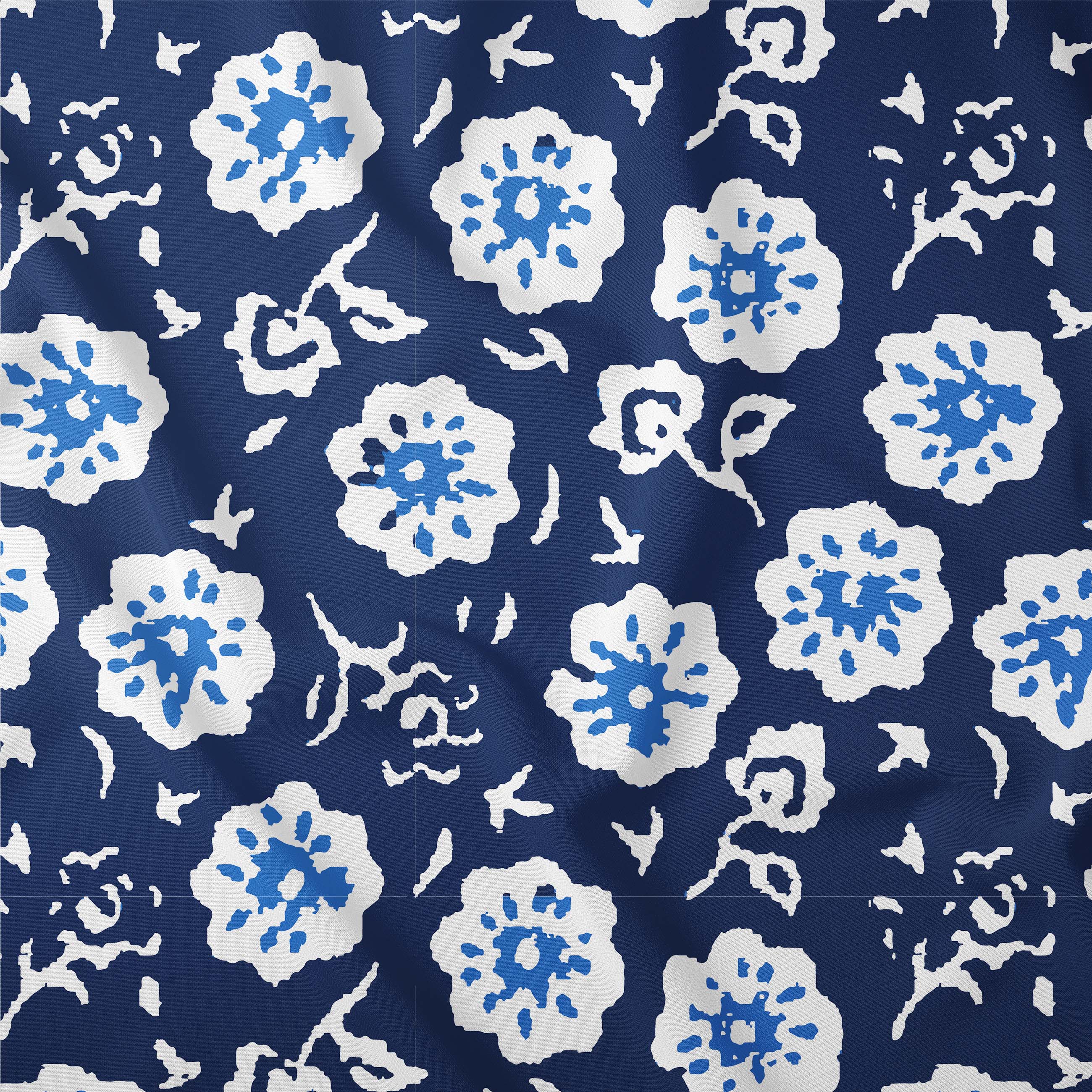 Navy Floral Recycled Shirt