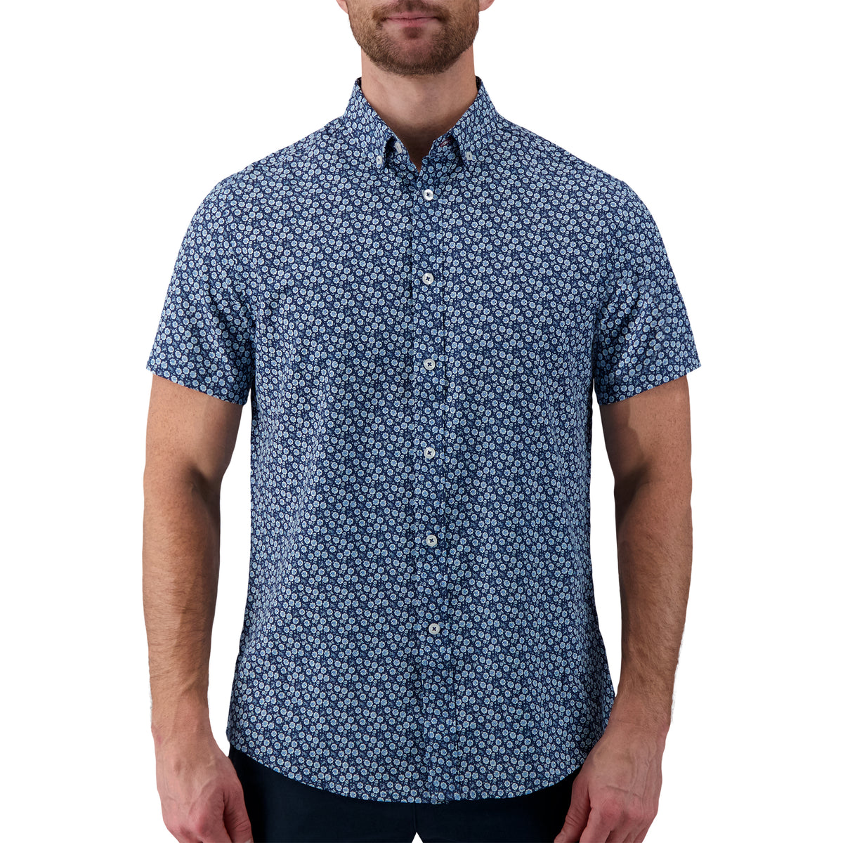 Navy Floral Recycled Shirt