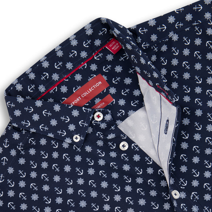 Navy Anchor Recycled Shirt