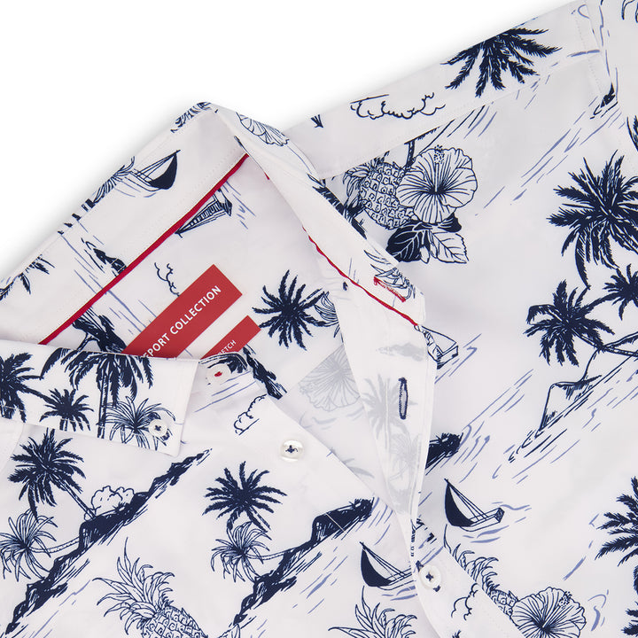 White Palm Tree Recycled Shirt