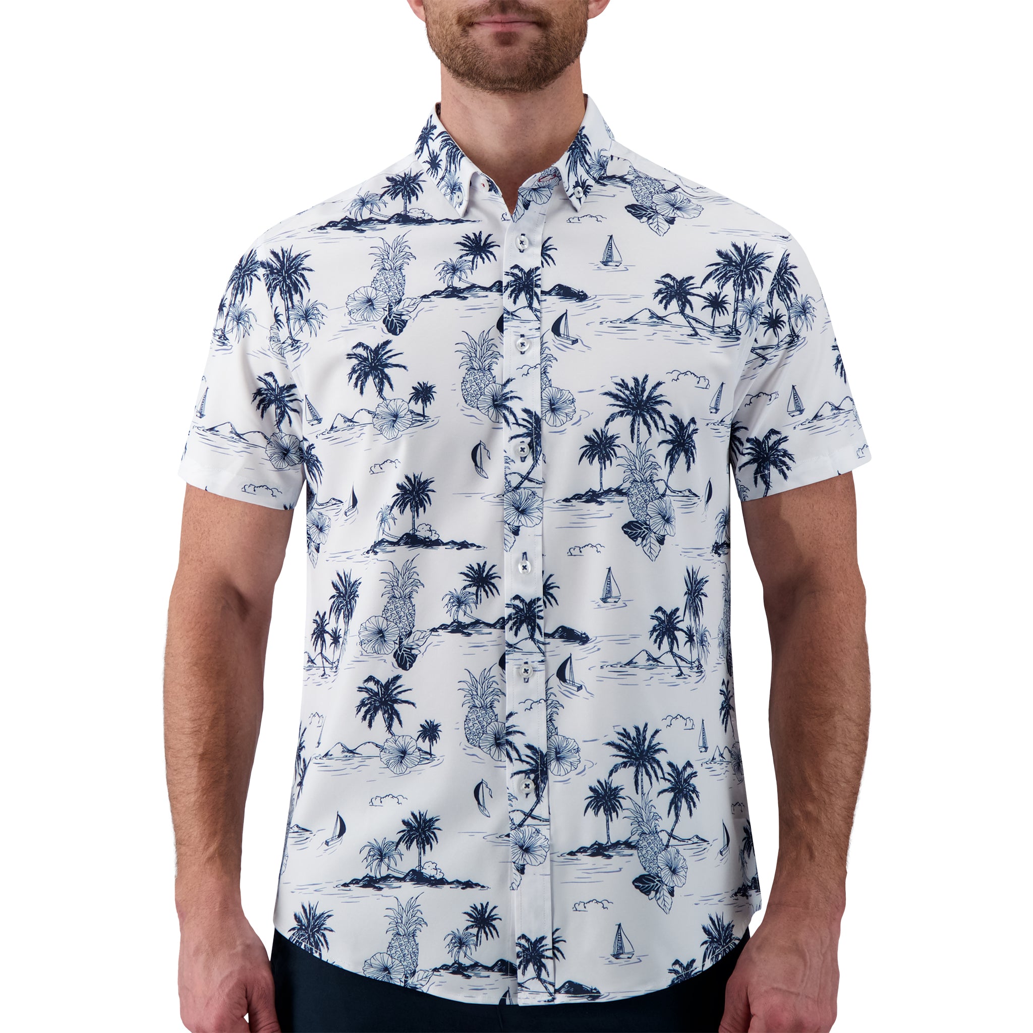 White Palm Tree Recycled Shirt