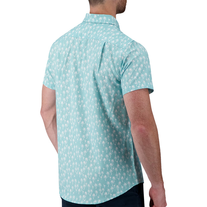 Seafoam Blue Palm Tree Recycled Shirt