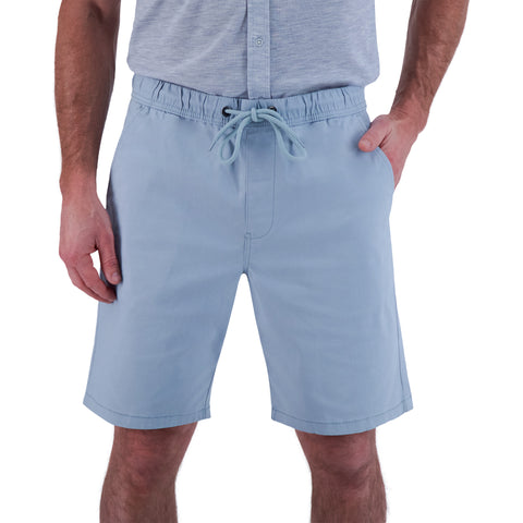 Blue Twill Drawcord Waistband Shorts