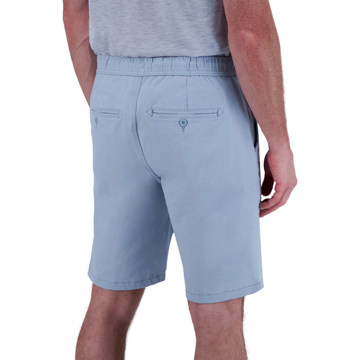 Blue Twill Drawcord Waistband Shorts