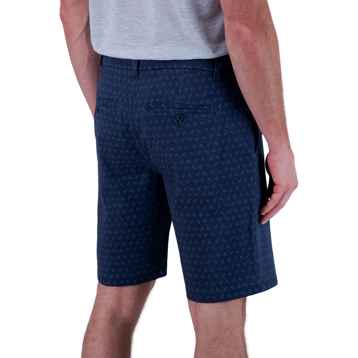 Navy Anchor Twill Chino Shorts