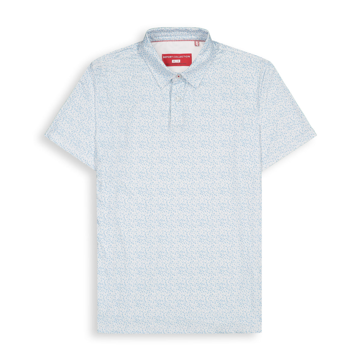 White Floral Performance Polo