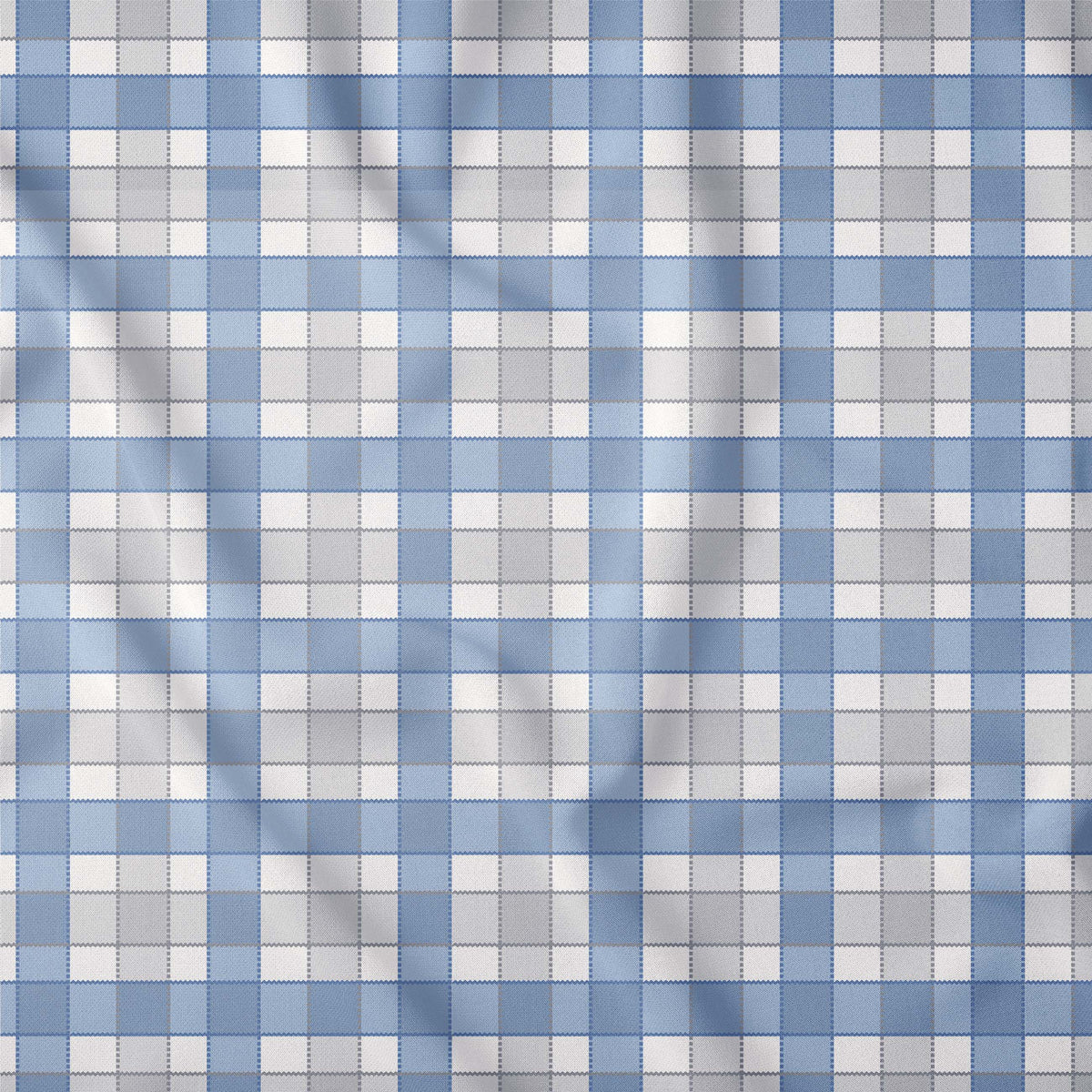 Light Blue Plaid Performance Shirt