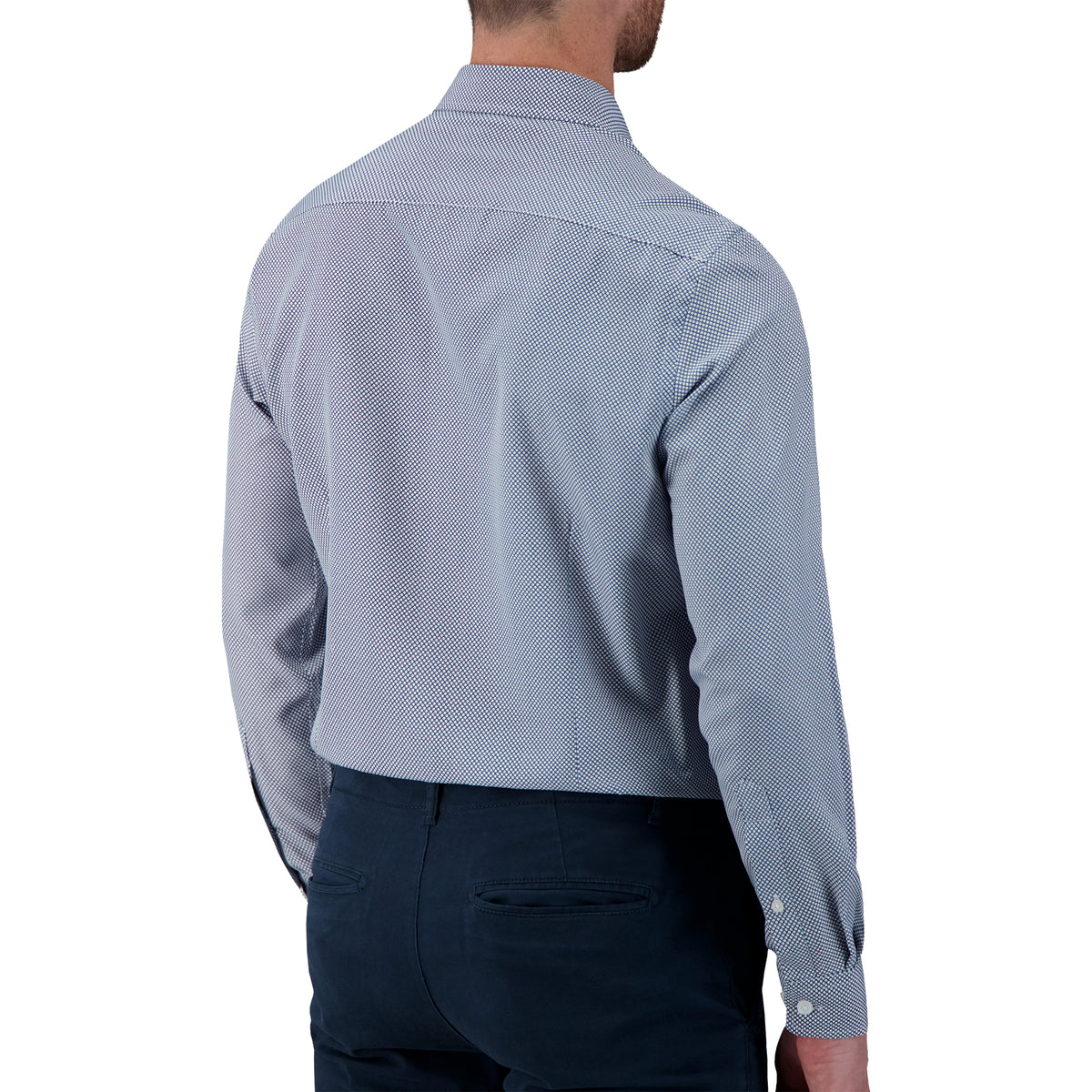 Navy Geometric Recycled Shirt